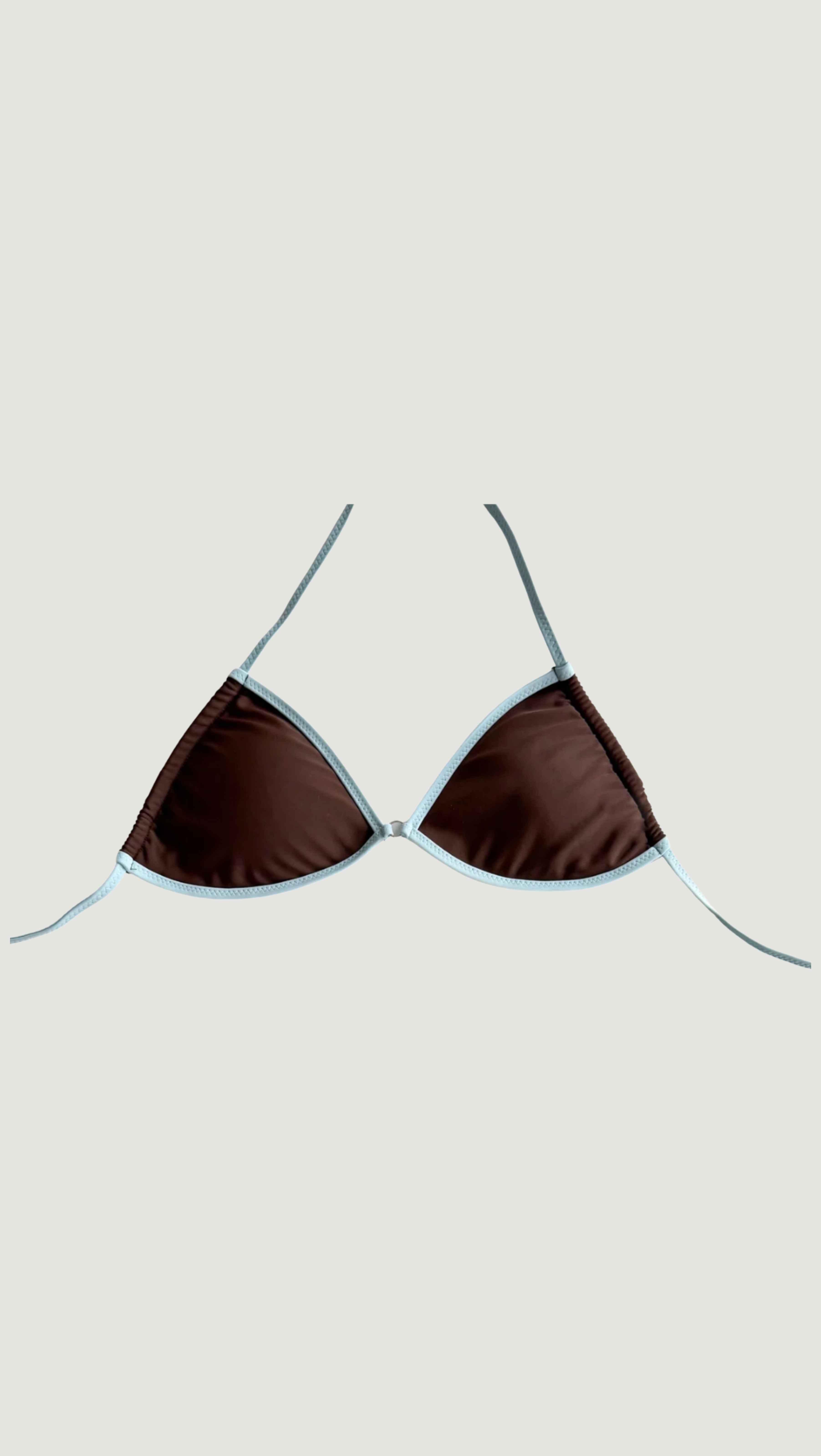 the flora top - dark roast & powder blue
