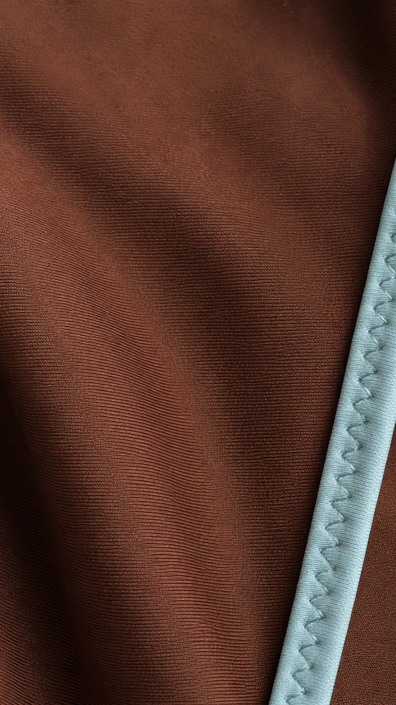 the flora bottom - dark roast & powder blue